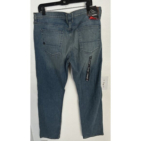 Quiksilver Men’s Jeans Blue Straight Fit Size 36x32 New - Picture 3 of 16